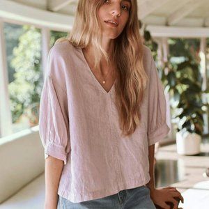 Velvet by Graham & Spencer Tayler Woven Linen Top